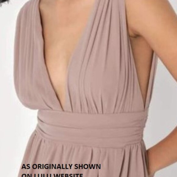 Lulus Heavenly Hues Taupe Maxis Dress, XS - Picture 1 of 10